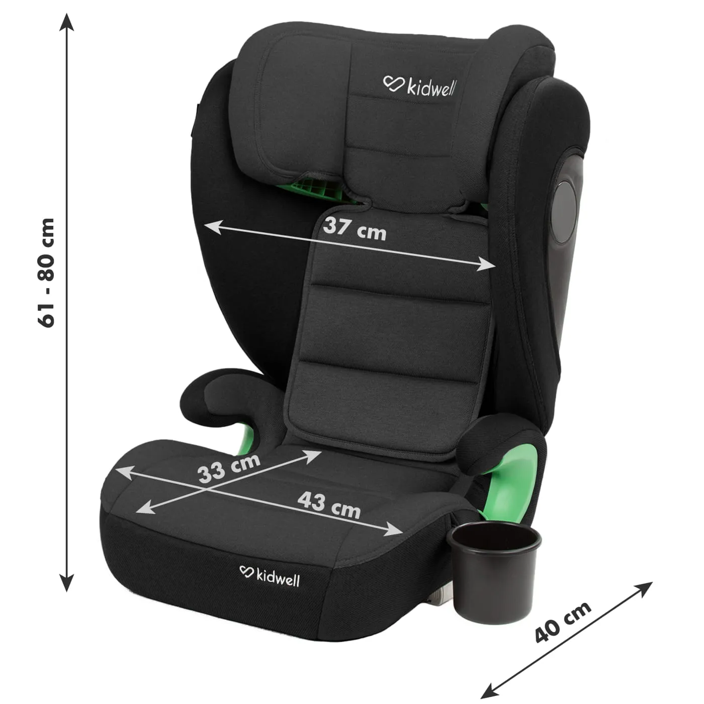Автокресло Kidwell Weston I-SIZE GREY / BLACK